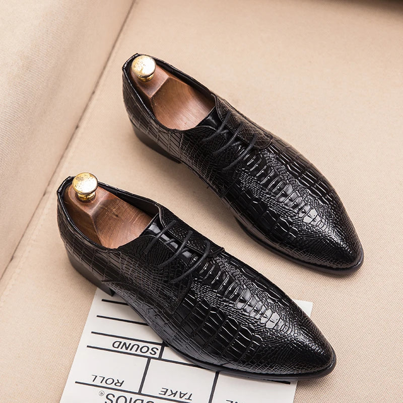 Men's Dress Shoes Classic Wedding Casual Business Shoes For Men Trend Party Social Office Leather Shoes Male