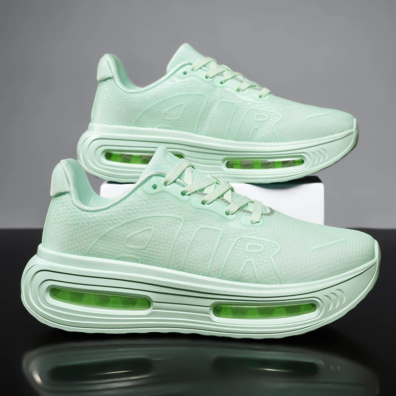 New Men's Running Shoe Night Fluorescent Women Carbon Plate Lace-Up Jogging Cushioning Sneakers Lightweight Casual Shoes