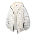 Men's Summer Sun Protection Hooded Jacket Ultra-thin Breathable UV Fast Drying Ice Silk Outdoor Hiking Camping Clothing