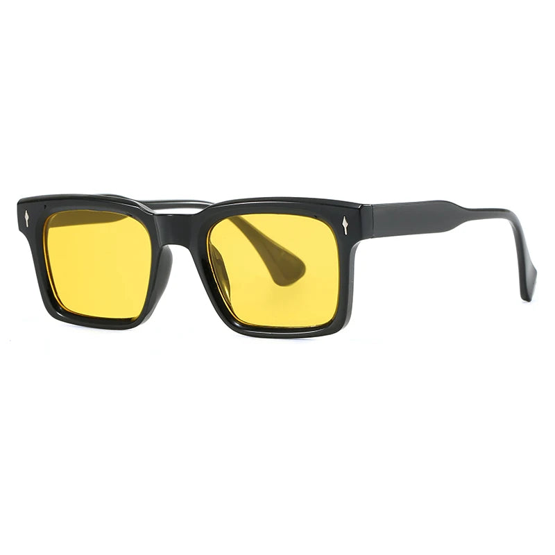 Colorful Square Sunglasses Women Men Vintage Trend Brand Shades Commute Driving Sun Glasses Lady Man UV400 Protective Glasses