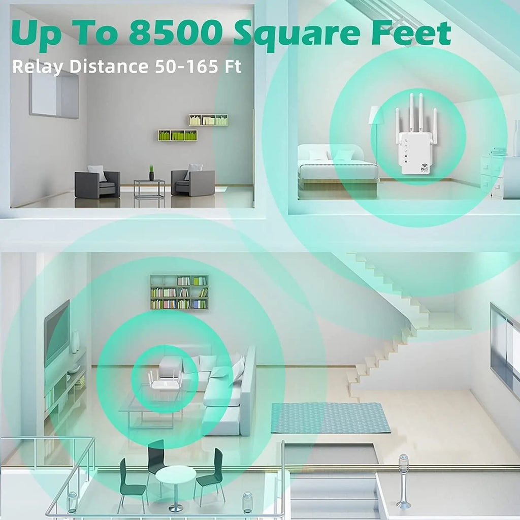 WiFi Range Extender & Internet Booster Smart Home Network Router Wireless Signal Repeater