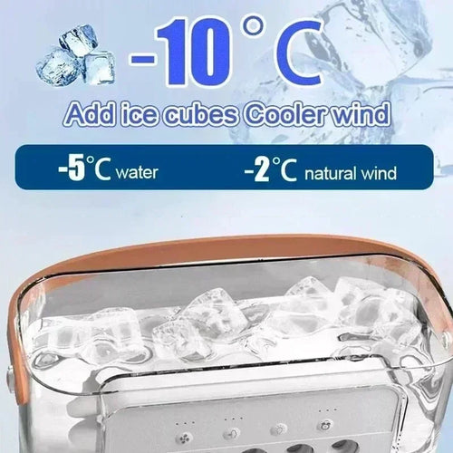 2026 New 3 In 1 Fan Air Conditioner Mini Cooler LED Night Light Humidifier Office Home Fan