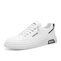 White Shoes Comfort Sports Vulcanized Shoes Zapatillas De Hombre Mens Casual Sneakers New Fashion Lace-up PU Leather Casual