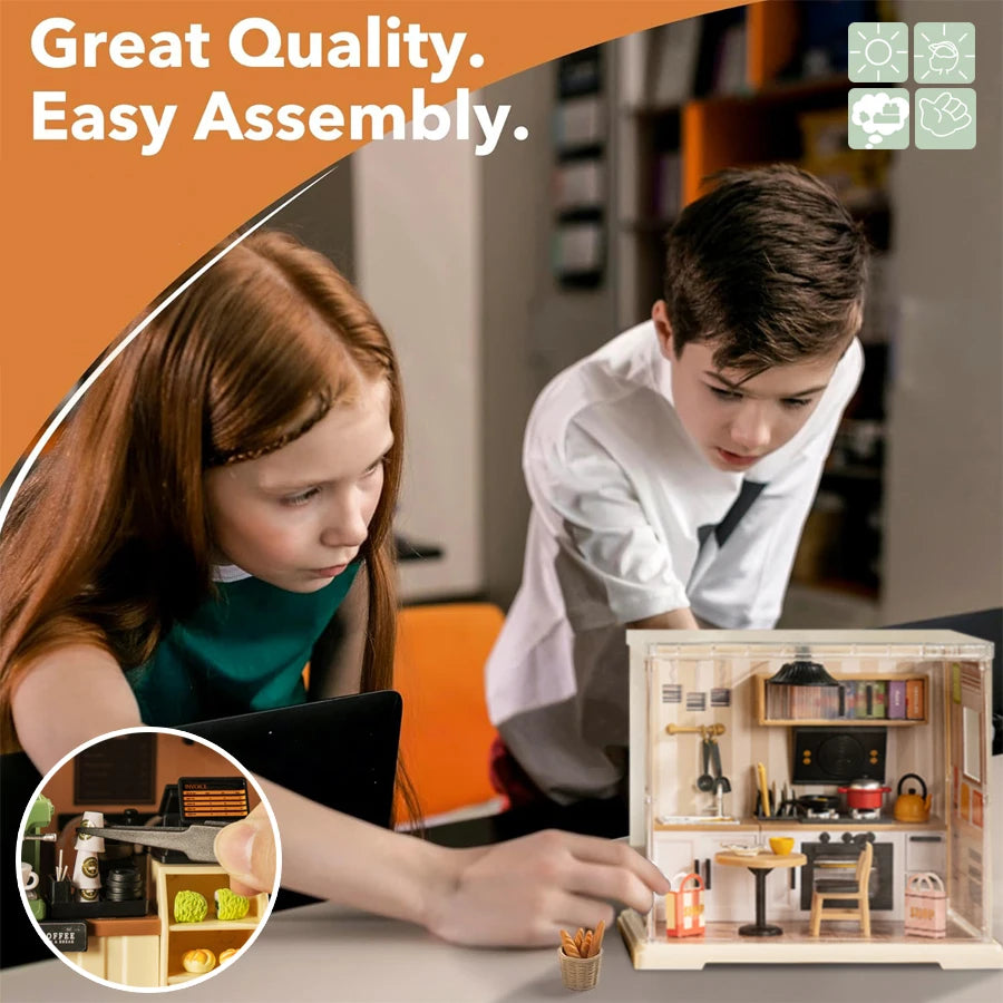 DIY Miniature House Kit - 3D Puzzle Assembly with Exquisite Furniture Decor, Ideal Birthday & Christmas Gift