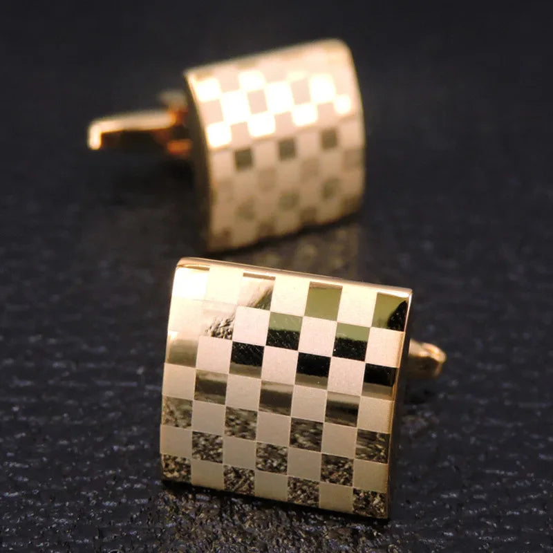 Cufflinks For Men Luxury Silvery Cuffs Retro Metal Cuff Links Mens French Square Button Shirts Business Jewelry Gift For Wedding - Free Item.