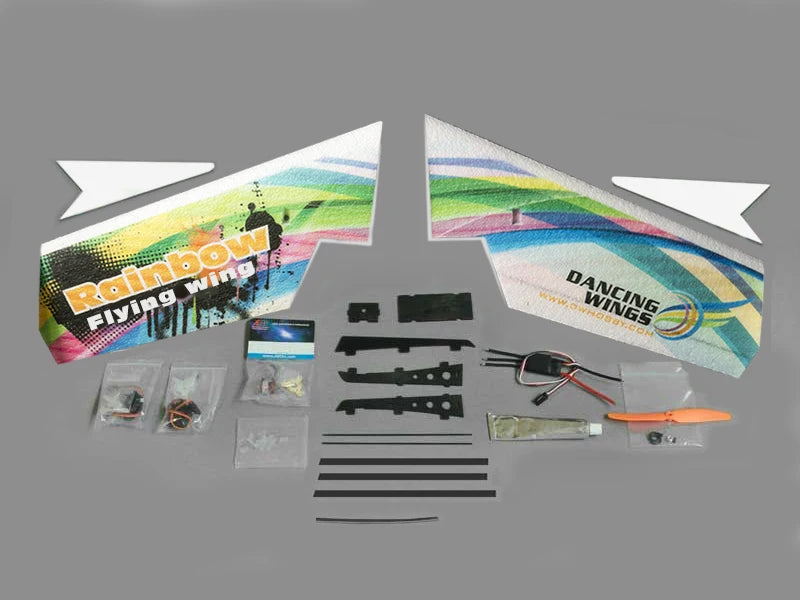 RC Plane EPP Airplane Model DW HOBBY Rainbow Fly Wing 800mm Wingspan Tail push version RC Airplane Kit