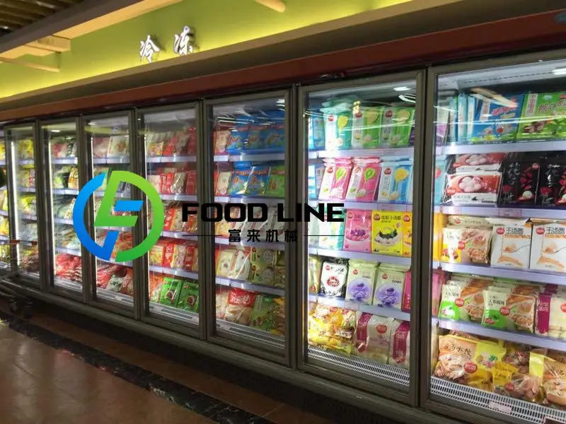 Small  Glass Door Supermarket Commercial Mini  Fridge Deep Chest Freezer Display Refrigeration Equipment