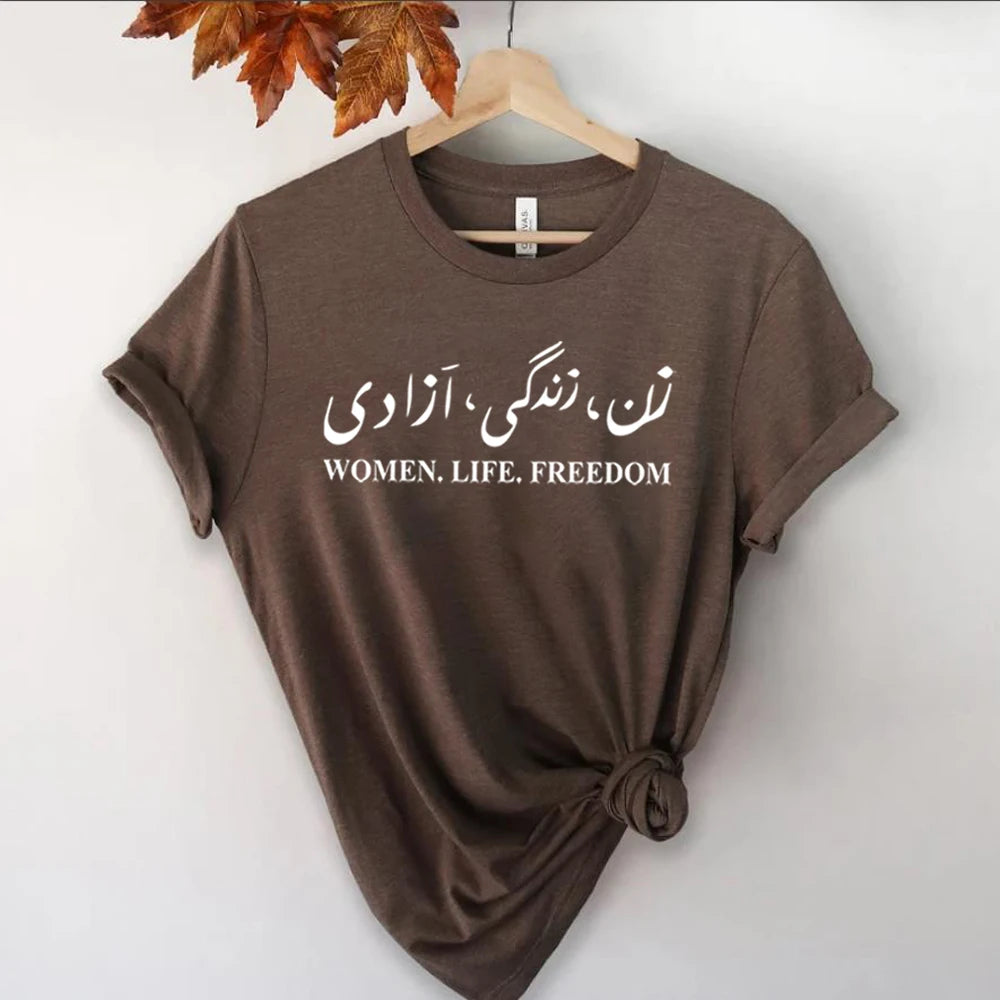Women Life Freedom T Shirt Women Rights Feminist Shirts Mahsa Amini Iranian Tshirt Graphic Feminist Clothes Unisex Casual Tops