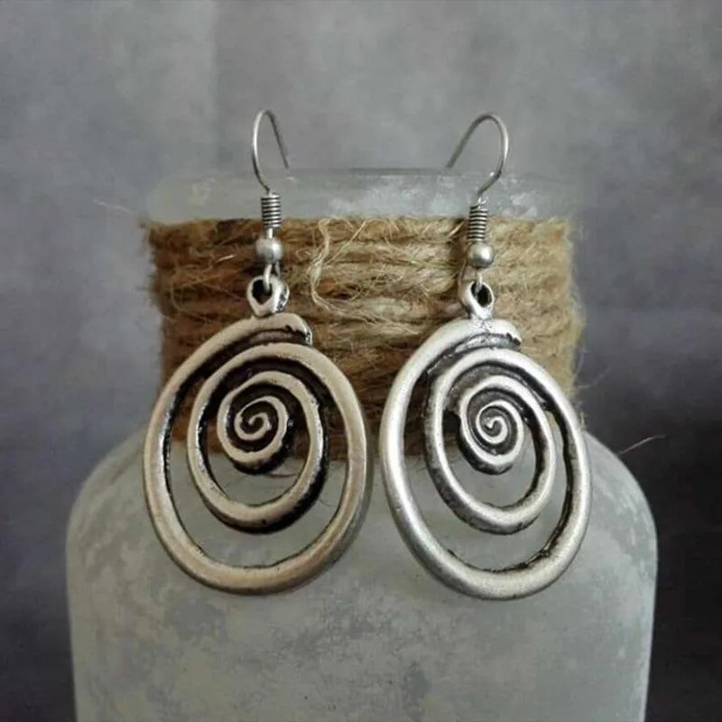 Indian Tribe Statement Dangle Earrings For Women Female Jewelry Vintage Ethnic Metal Drop Earrings Long Earring Accessories