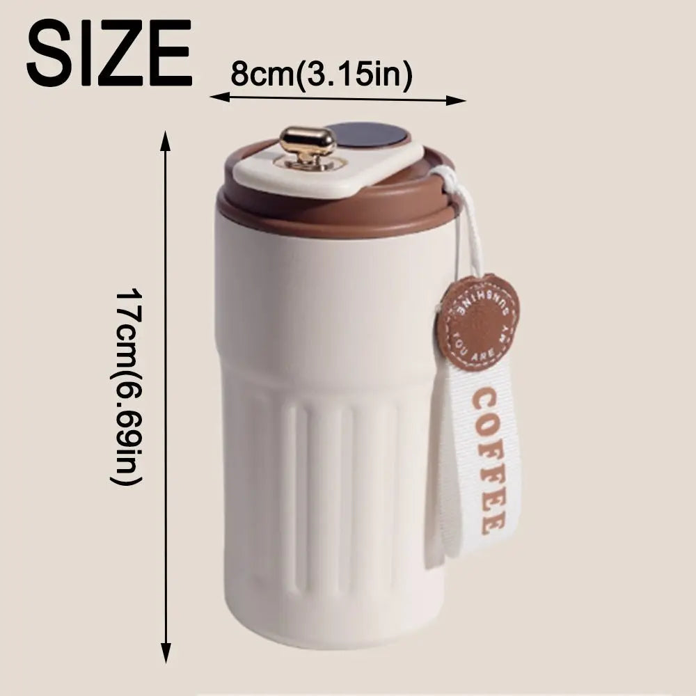 450ML Thermal Water Bottle Portable Creative Outdoor Insulated Mug Large Capacity Digital Coffee Thermos Cup Kitchen Supplies - - Free Items Weekend.