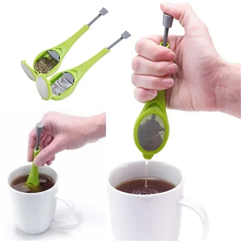 New Convenience Tools Tea&Coffee Strainer Stir Swirl Total Tea Infuser Gadget Measure Steep Stir Press Plastic Latest Model Tool