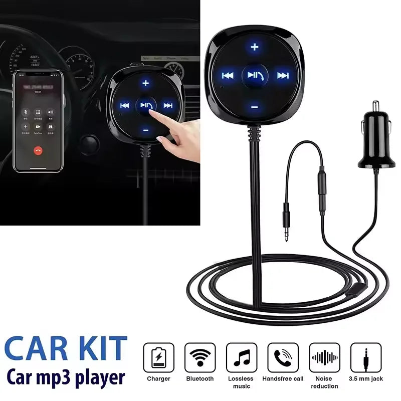Car Bluetooth-compatible Audio Receiver 3.5mm AUX Wireless Music Receiver Adapter for Car Stereo with AUX IN Auto Accessories