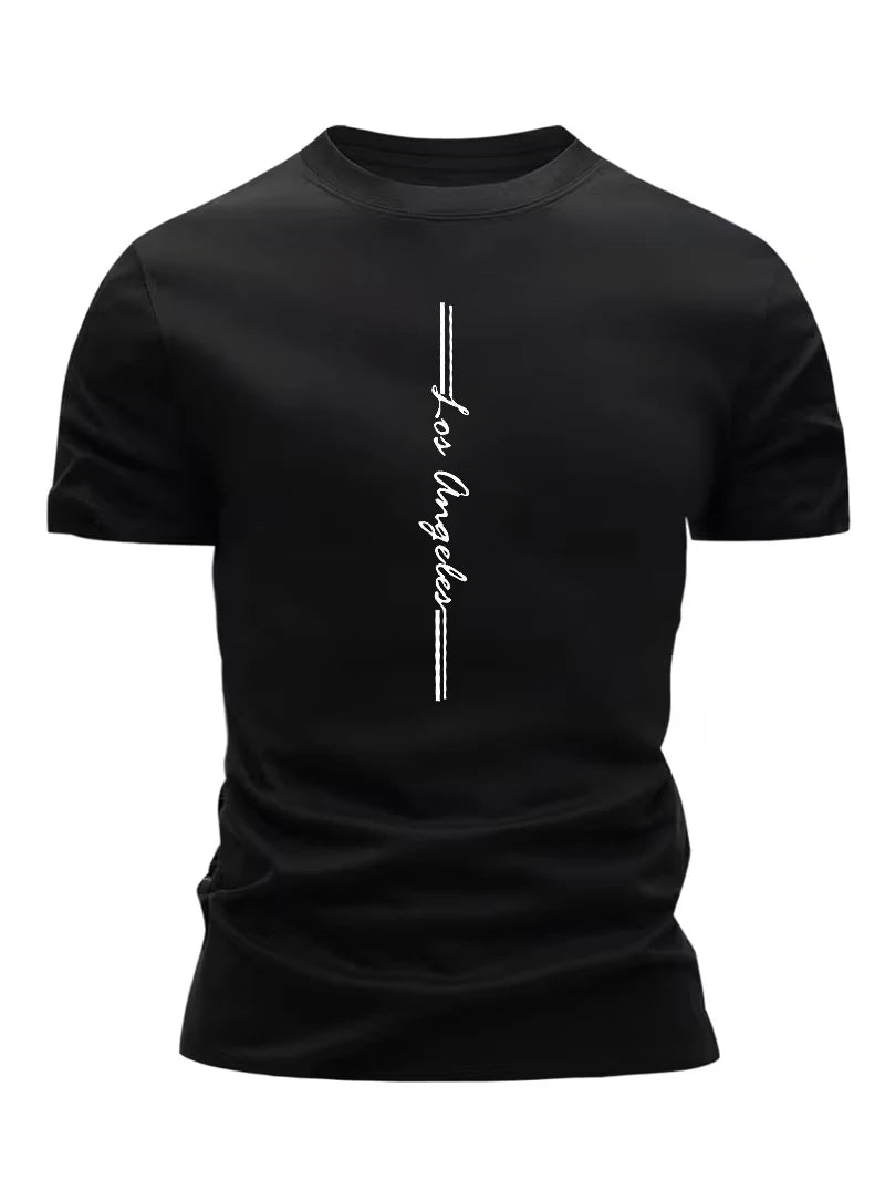 Los Angeles Letter Men's Sports Fitness Quick Drying T Shirt Jogging Top Tee Casual Oversized O-Neck All-season Summer Spring
