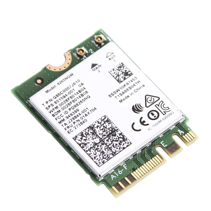 Wireless-AC 8265 Dual Band 2.4G/5Ghz Wifi Bluetooth Wlan For 8265NGW NGFF 802.11ac 867Mbps 2x2 MU-MIMO BT 4.2 Card - Free Items Weekend.