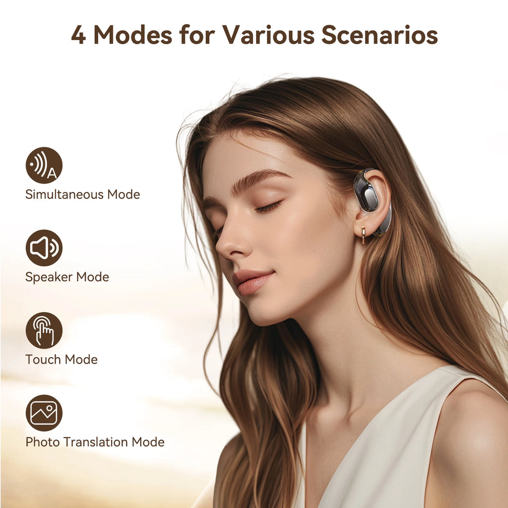 Translation Earbuds Real Time, 150 Languages  AI Translator Earbuds,Headset Interpretive Device for Business, Travel, Study