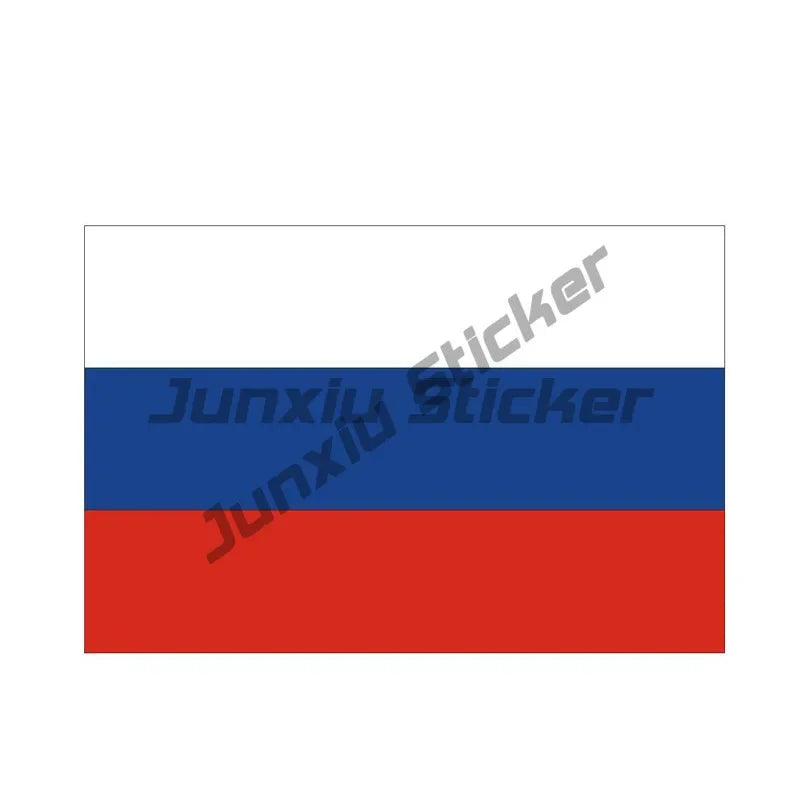 RU RUS Russian Bear Russia Country Code Oval Sticker Flag Bumper Water Proof Vinyl Car Stickers