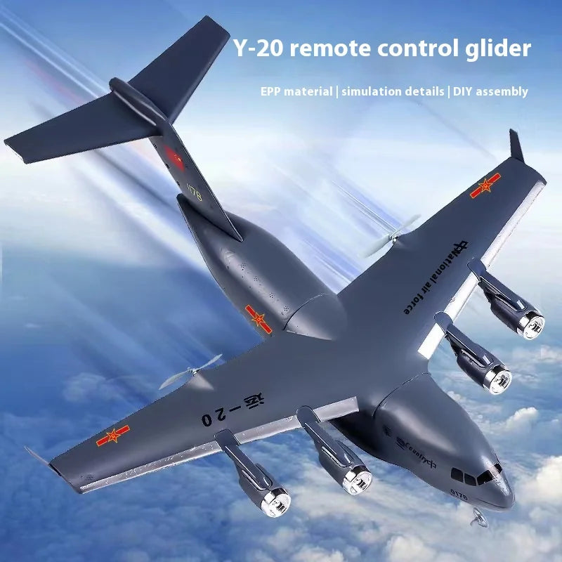 Rc Plane New Product: Chinese Military C17 Transport Aircraft, Y-20 Fixed Wing Qf005b Remote Control Glider, Diy Model Aircraft