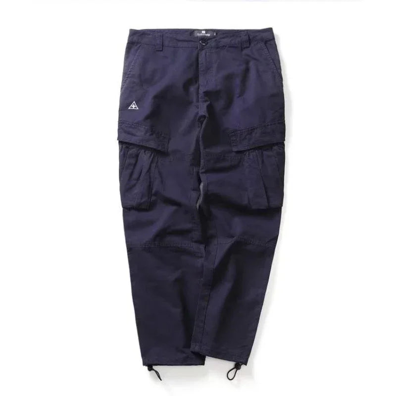 Hiking Khaki Trousers Man Cargo Pants for Men Multipockets Multi Pocket Outdoor Straight Aesthetic Regular Fit Designer Loose