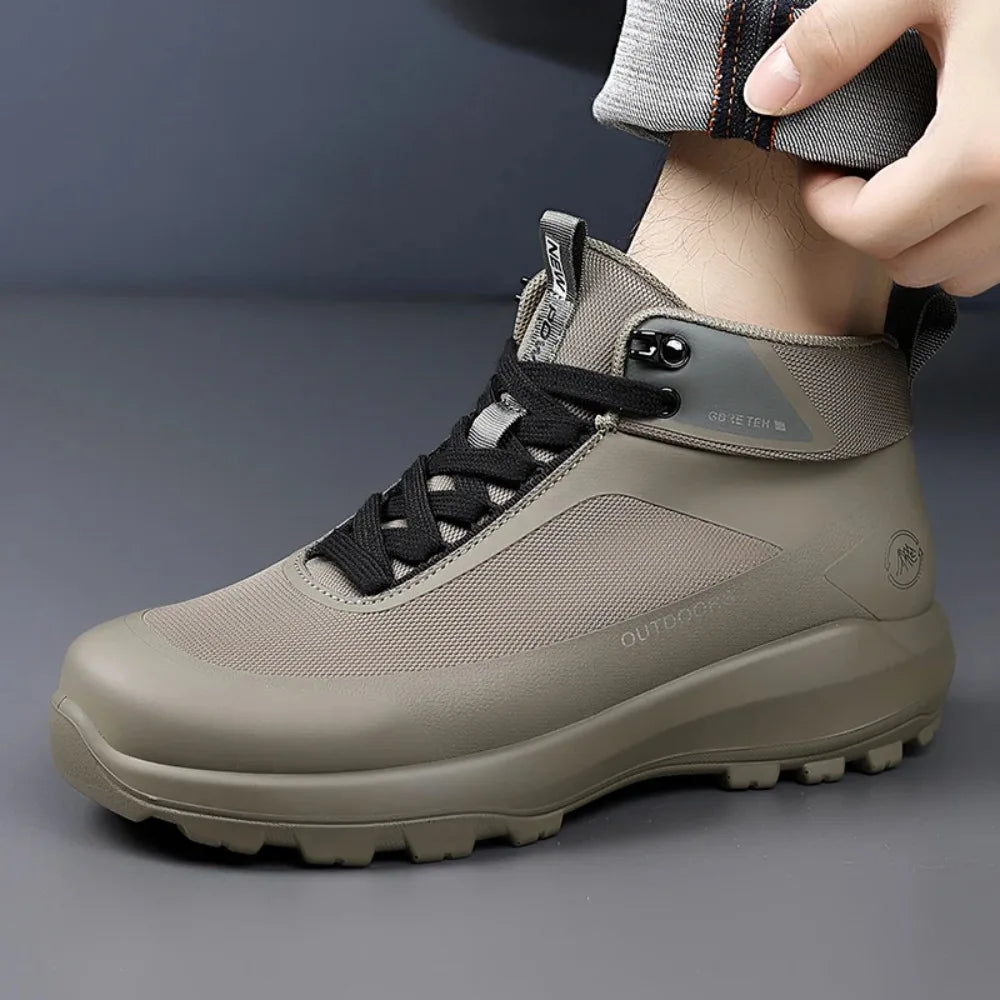 Men's High-Top Boots 2025 New Autumn Outdoor Climbing Hiking Anti-slip Thick Bottom Workwear Boots for Sports