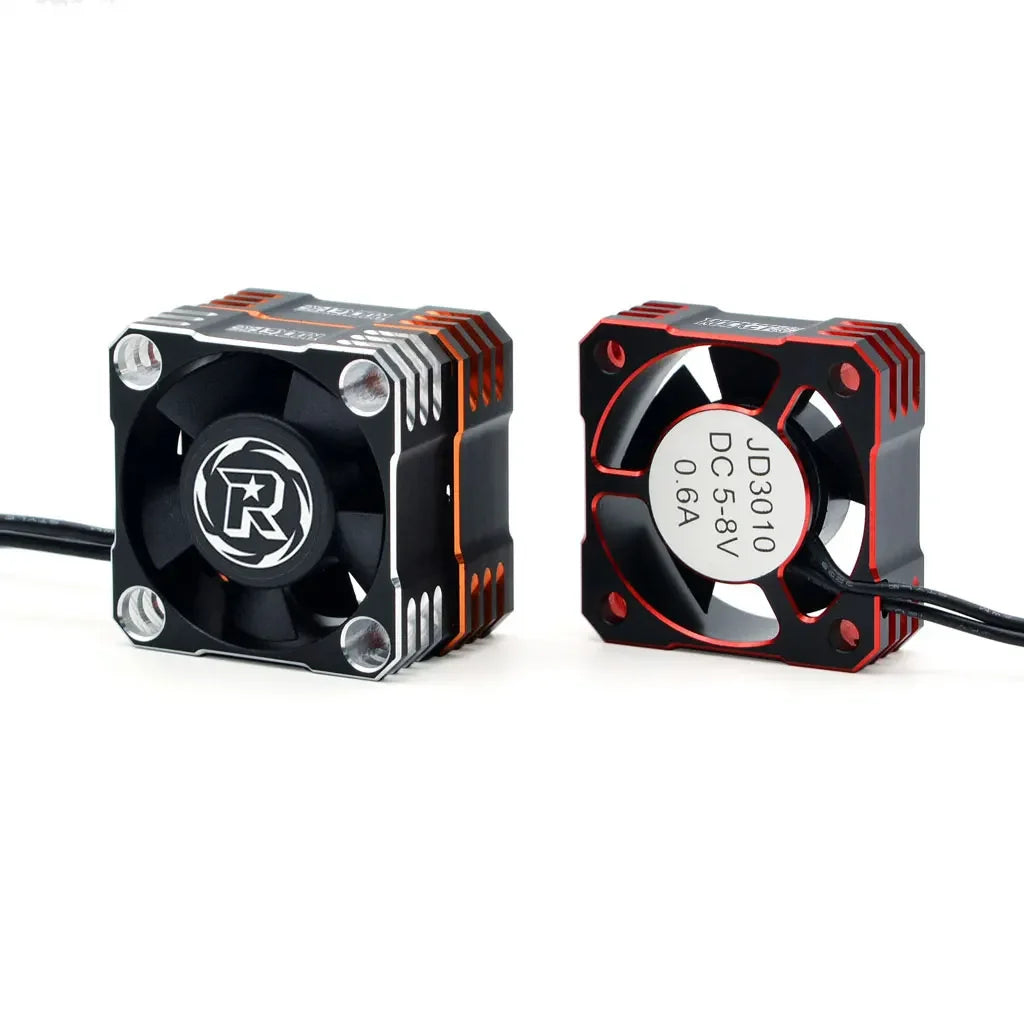ROCKET-RC 25/30/35/40/50mm Metal Cooling Fan V2 32000/28000/21000/16000/10000RPM for 1/8 1/10 1/12 RC Car 540/550/3650 Motor ESC
