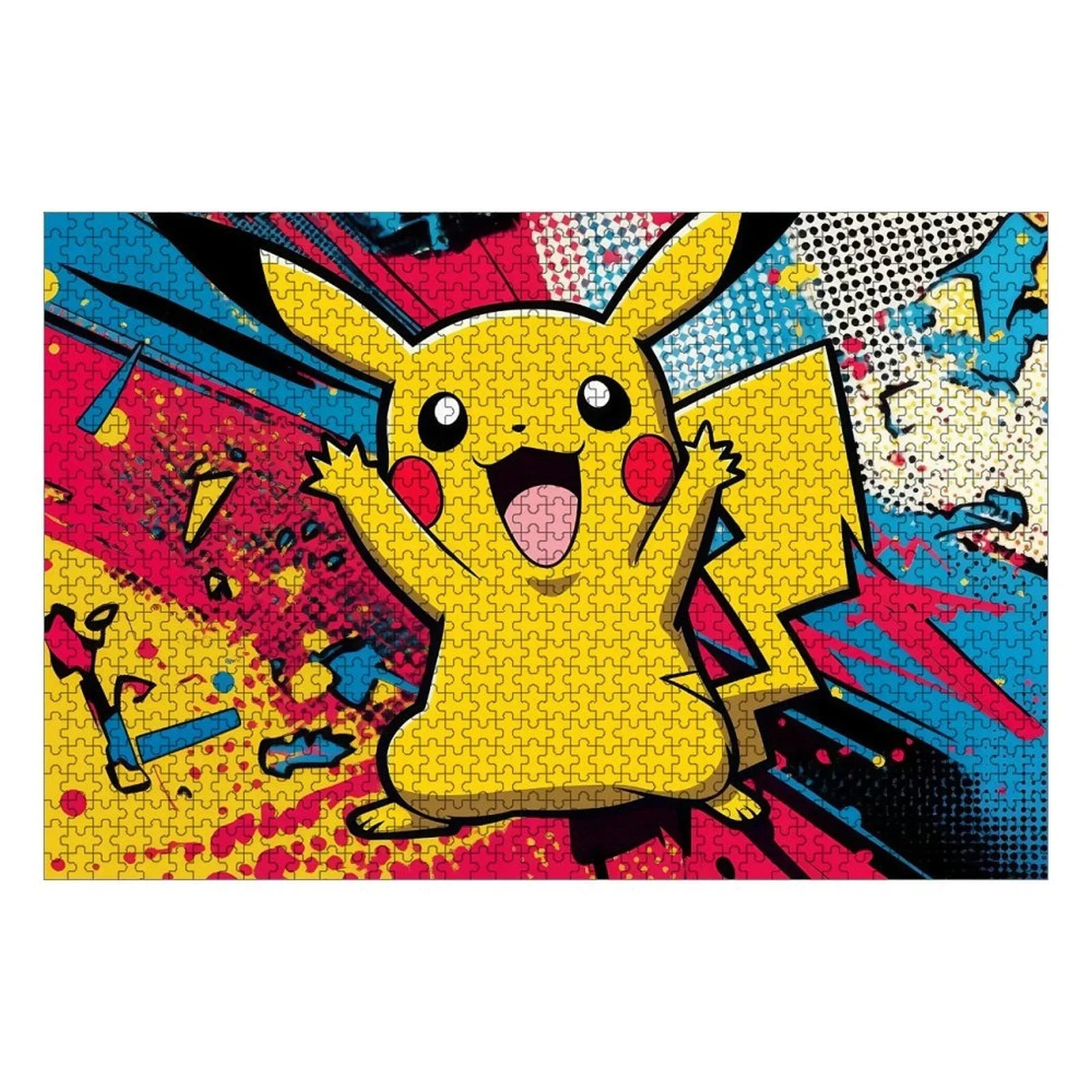Pokemon Jigsaw Puzzles 1000 Pieces Paper Picture Landscape Oil Painting Art Puzzles Decompression Toys for Adults Family Games