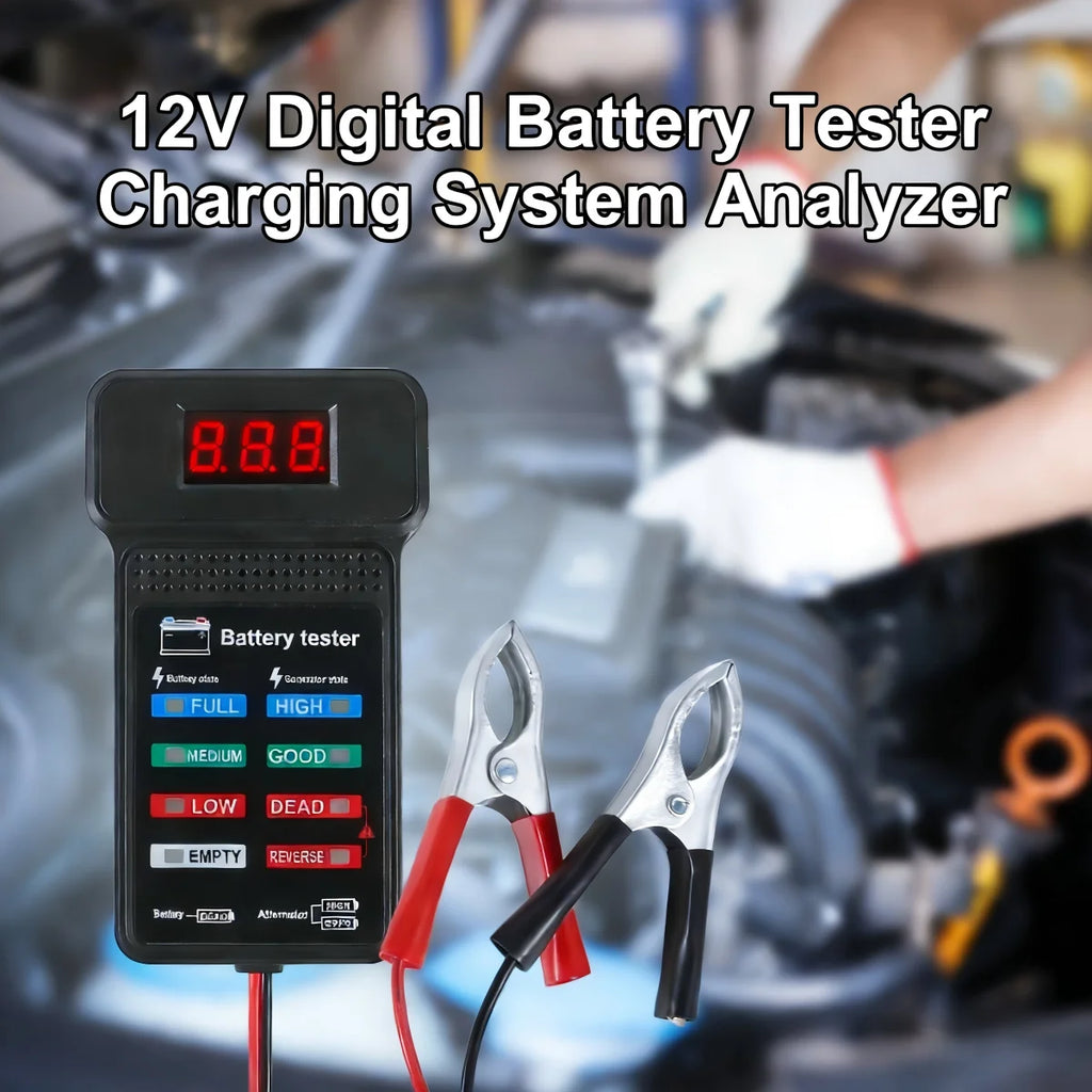 Smart Car Battery Tester, Suitable for Home Self-Checking/Repair Shops, One-Click Diagnosis of Life Span and Capacity, Quick Fault Identification, Intuitive Data Display, Compatible with Multiple Car Models, a Tester That Can