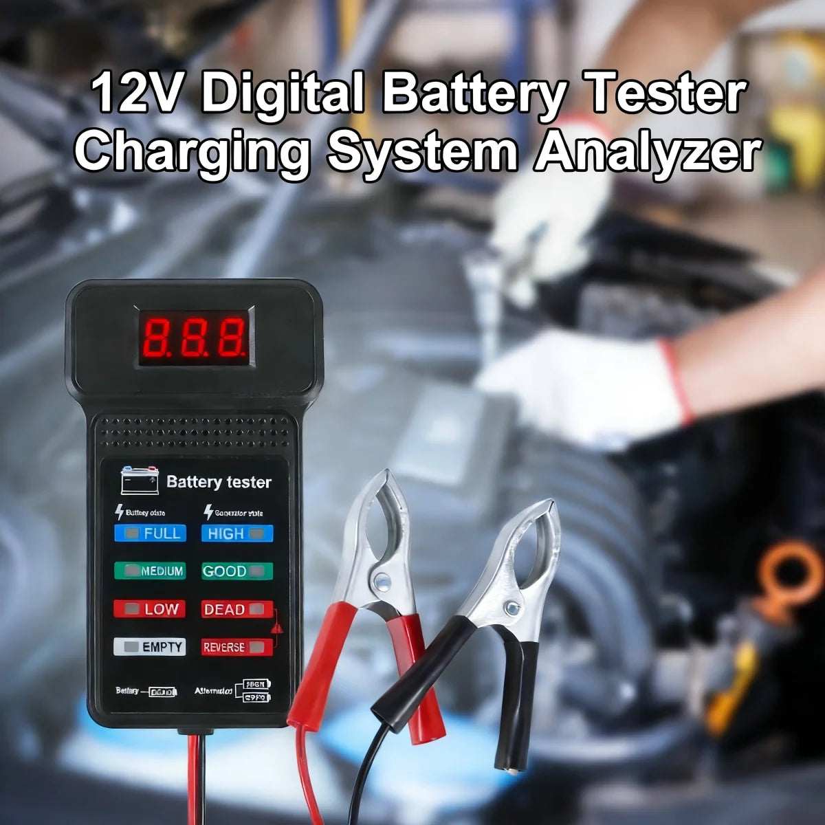 Smart Car Battery Tester, Suitable for Home Self-Checking/Repair Shops, One-Click Diagnosis of Life Span and Capacity, Quick Fault Identification, Intuitive Data Display, Compatible with Multiple Car Models, a Tester That Can