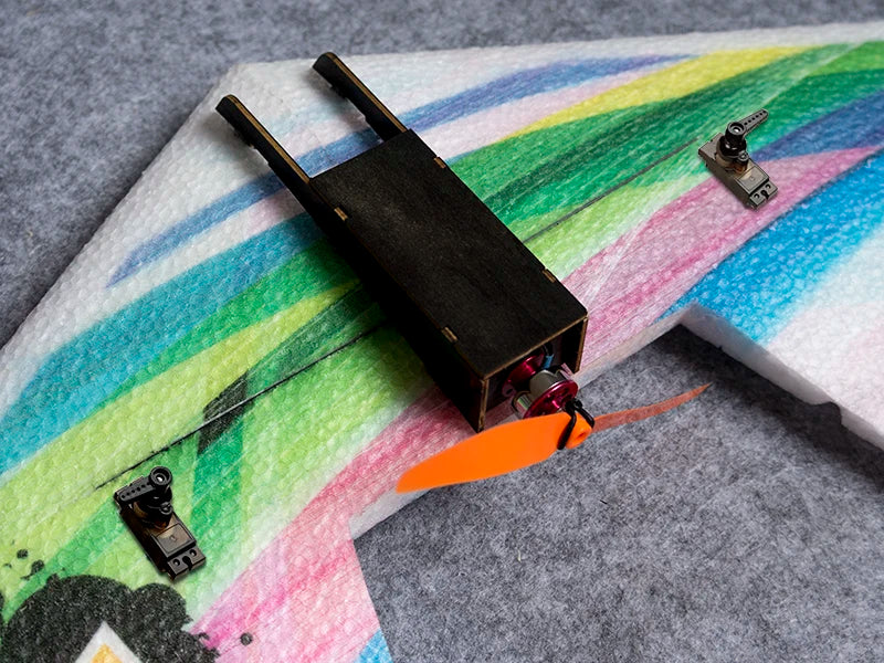 RC Plane EPP Airplane Model DW HOBBY Rainbow Fly Wing 800mm Wingspan Tail push version RC Airplane Kit