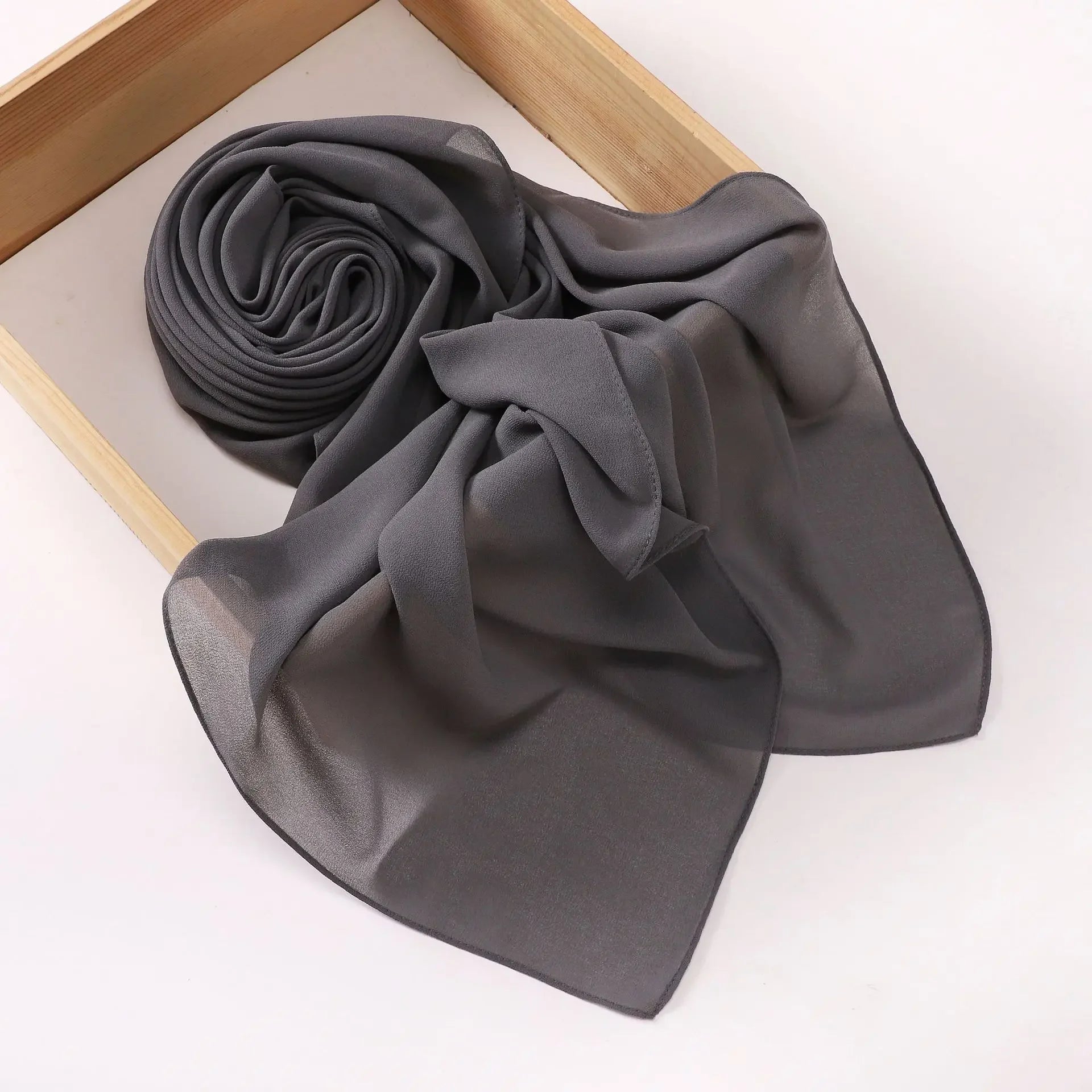110*110CM Square Chiffon Hijab Solid Color Headscarf for Women Muslim Shawls Head Wrap Bandanas Headband Kerchief Turbante Mujer