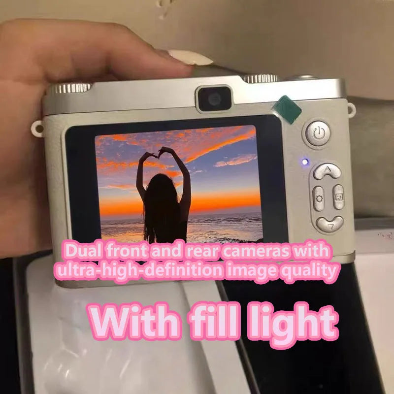 Retro CCD Camera 4KHD With 2.4 Inch Screen 1080P Sports Portable Vintage Video Recorder 8X Digital Zoom Multifunction Camera