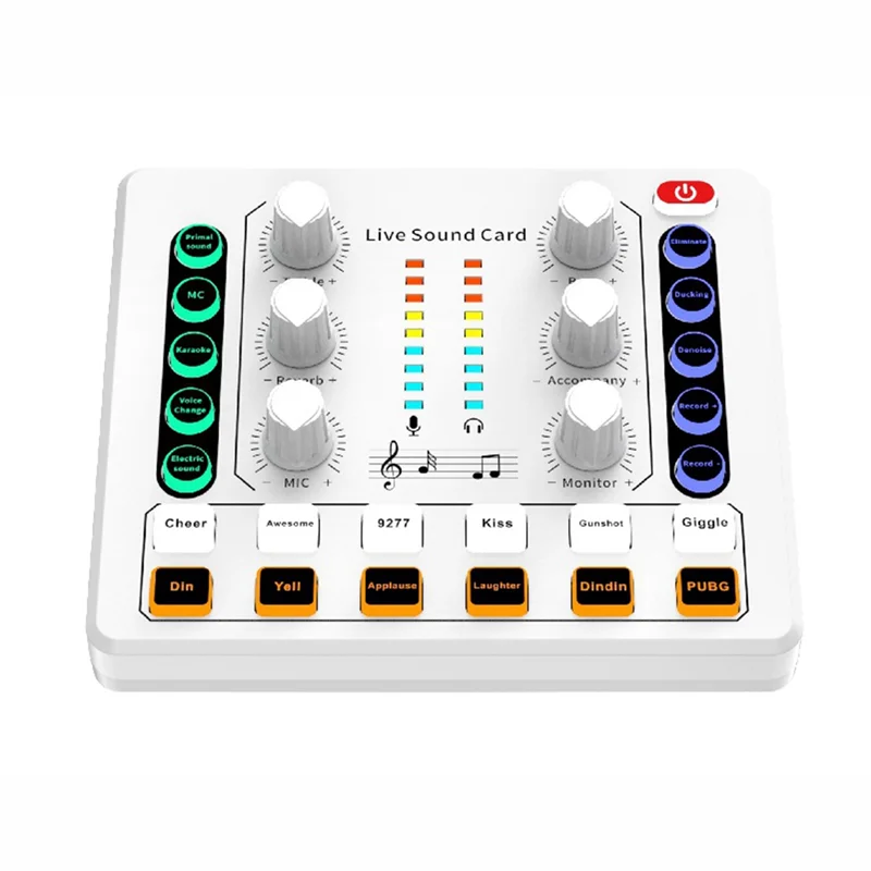 ELECT-M8 Live Sound Card Wireless Bluetooth Audio Mixer Podcast Equipment With Microphone For Podcast Streaming