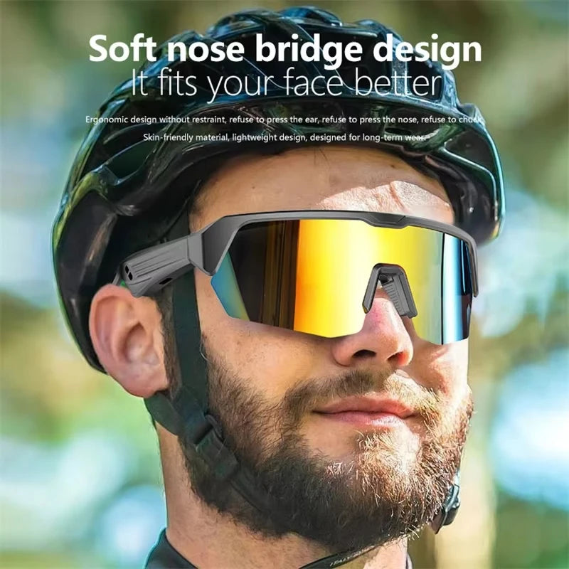 Cycling Running Bluetooth Smart Glasses Technology Audio Call Remote Headset Sunglasses Sports Driving Music Earbuds Headphones