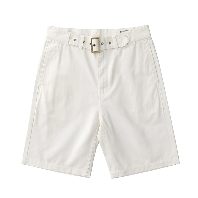 May Khaki brigade Gurkha cargo shorts American retro casual high waist loose straight quarter pants men summer