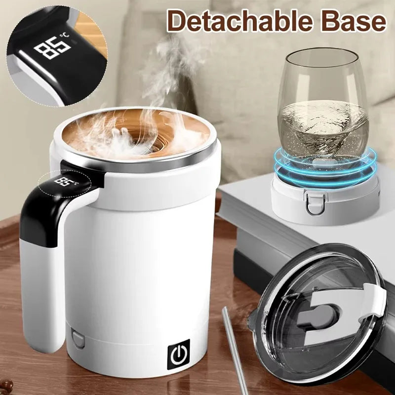 Detachable Automatic Mixing Coffee Cup - Smart Temperature Rechargeable Mug for Office Travel