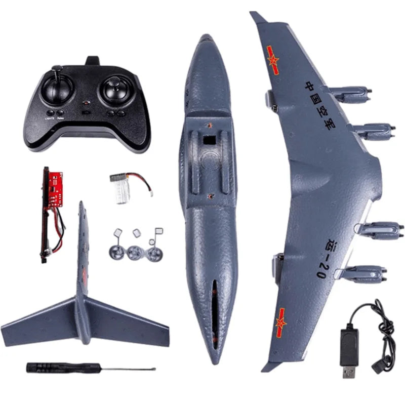 Rc Plane New Product: Chinese Military C17 Transport Aircraft, Y-20 Fixed Wing Qf005b Remote Control Glider, Diy Model Aircraft