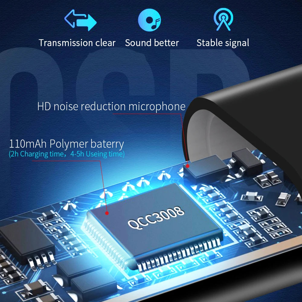 Wireless Adapter Bluetooth 5.0 Receiver 3.5mm AUX Earphone With HD Mic Bluetooth Audio Music Transmitter For Speaker Headphone