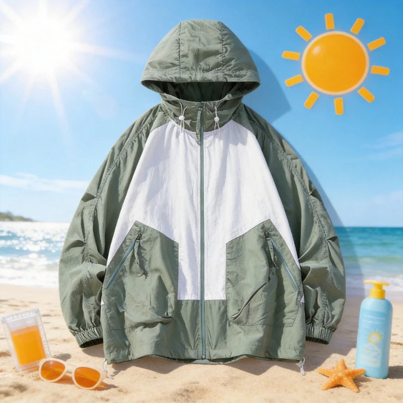 Summer Men's Skin Coats Ice Silk Sun Protection Clothing Lightweight Breathable Outdoor Anti-ultraviolet Windbreaker Jacket