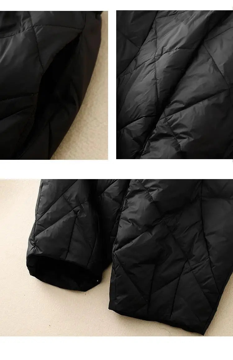 Down Pants Women Winter 2024 New Style Outdoor Wear Spring and Autumn Down Cotton Pants Pink Small Cropped Pants, Light and Thin