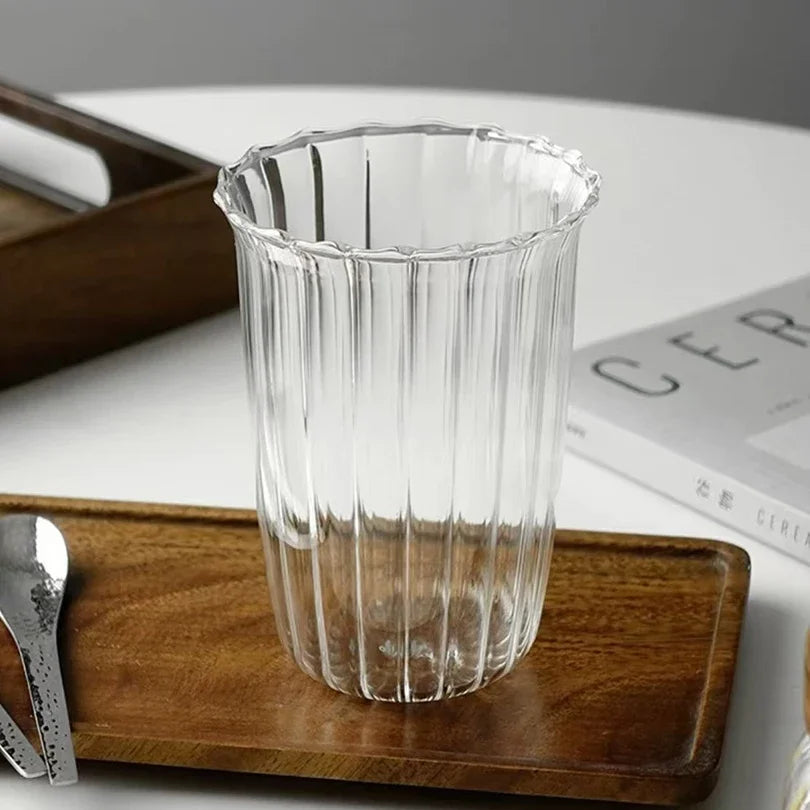 420ml Transparent Glass Coffee Mug High Borosilicate Heat-resistant Latte Glass Cup Beer Milk Water Cocktail Drinking Mugs