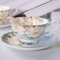 English British Afternoon Tea Cup  Premium Coffee Cups and Plates Home Office Cafe Ceramic Coffee Mug Bone Porcelain Cup