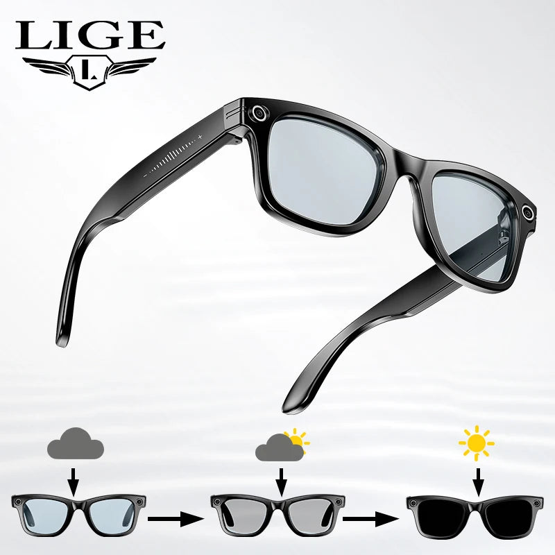 2026 New Upgrade Smart Glasses With AI Photo Recognition Bluetooth Call Translation Camera Video Recording Voice Sunglasses Men