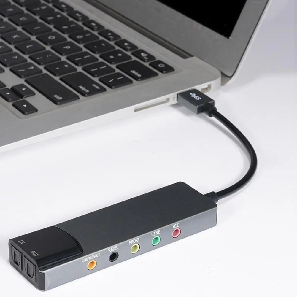 5 1 Sound Card Multifunctional Usb Sound Card with Fiber Optic Spdif for compatible 5 1 Sound Track Support Enhance Computer