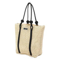 Handmade Straw Woven Bags Large Capacity Zipper Closure Shopping Tote Bag Top-Handle Portable Beach Handbags Travel