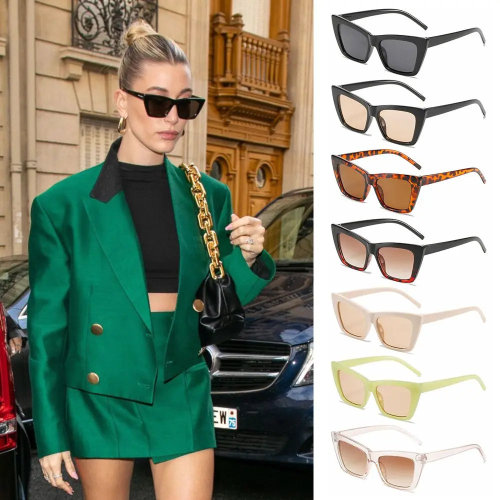 Trendy Cat Eye Sunglasses for Women/Men Retro Square Sun Glasses UV400 Protection Eyewear Summer Shades Fashion Accessories