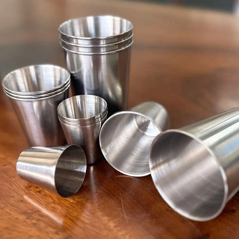 4Pcs Outdoor Travel Stainless Steel Cup Mini Glasses coffee Glasses for Whisky Wine with Case Portable Drinkware 30ml/70ml/170ml