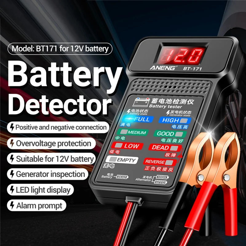 ANENG BT-171 12V Automotive Battery Tester Tools Diagnostic Tools Battery Analyzer (1 Pcs)