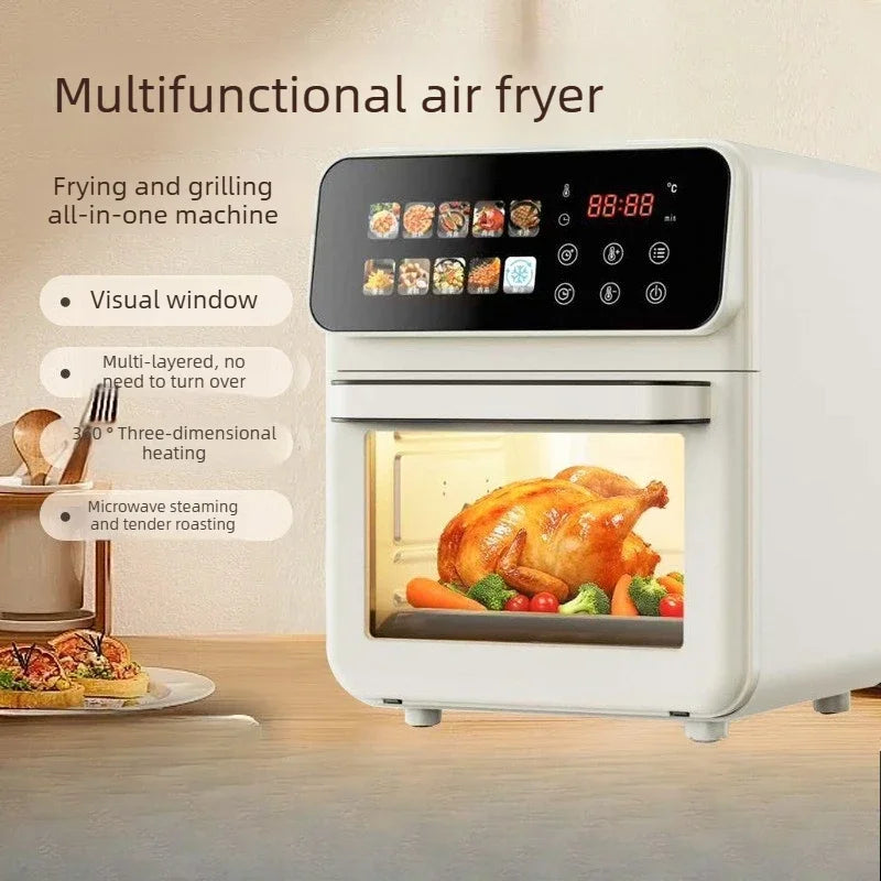 Air Frying Oven Steaming and Baking Integrated Electric Oven Household Multi-functional Visual Model Fumes-free Baking Fryer