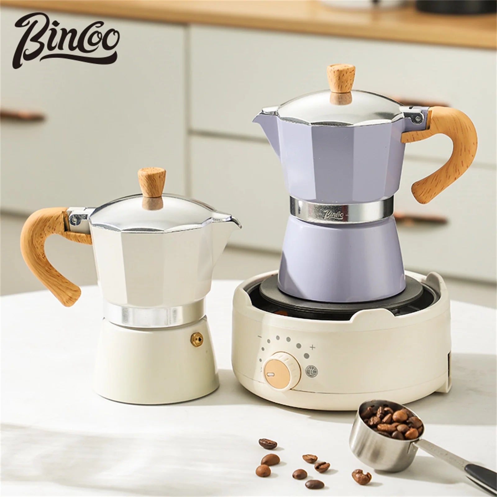 Bincoo Coffee Moka pot Classic Italian Espresso Maker Extraction Hand Brewing coffee Pot Barista Coffee Machine Coffee Utensil