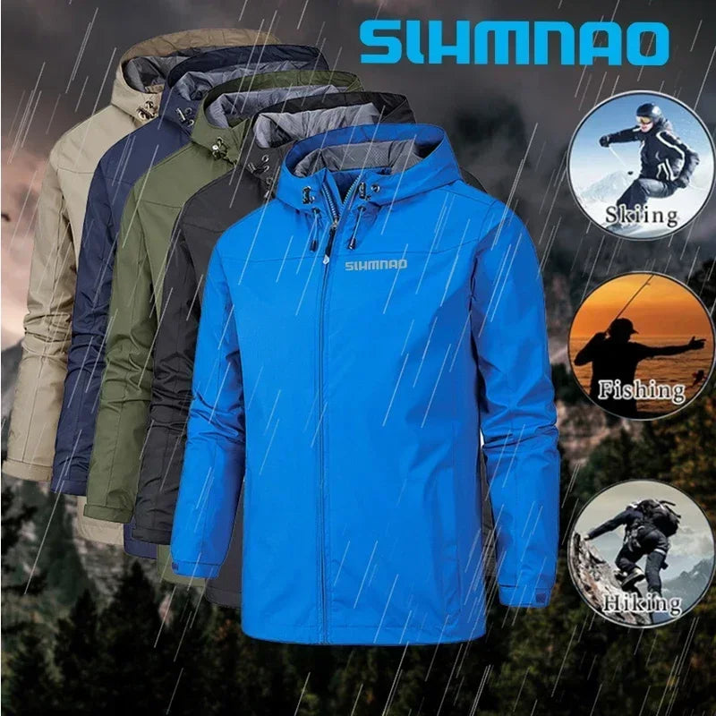 2025Waterproof Fishing Raincoat for Men, Raincoat for Cycling, Windproof Jacket, Mountaineering Clothes, Spring and Autumn Coat