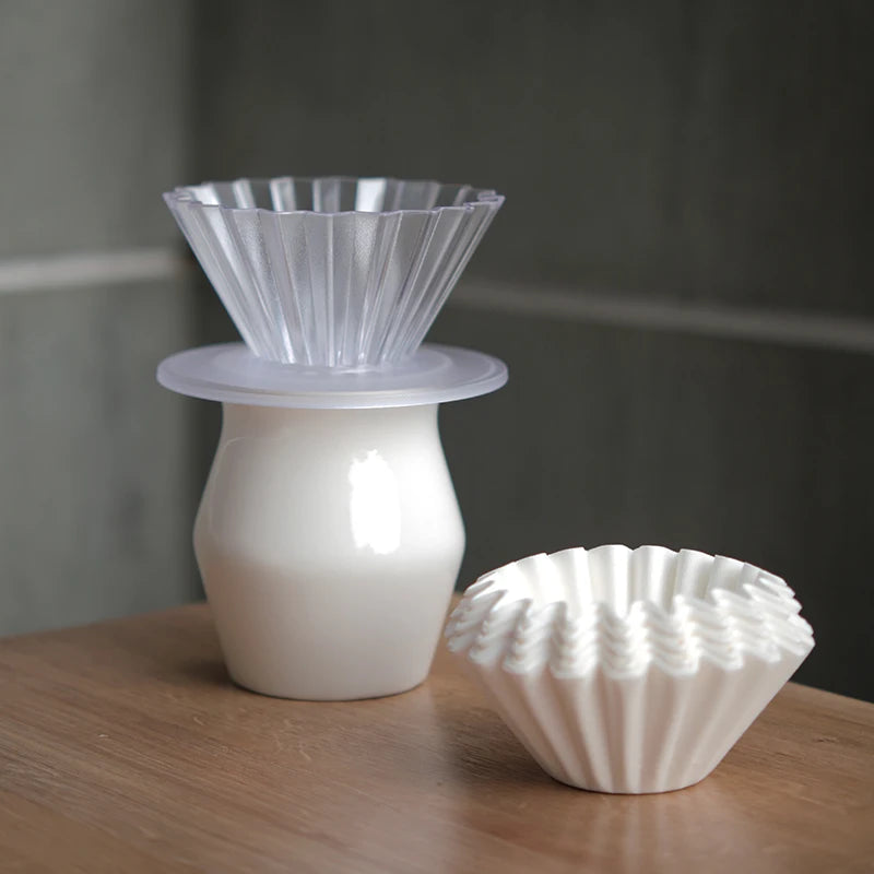 Designed Hand-Poured Ceramic Coffee Tasting Cup Sensory Flavor Sharing Coffee Filter Cup Set American Style Freshness
